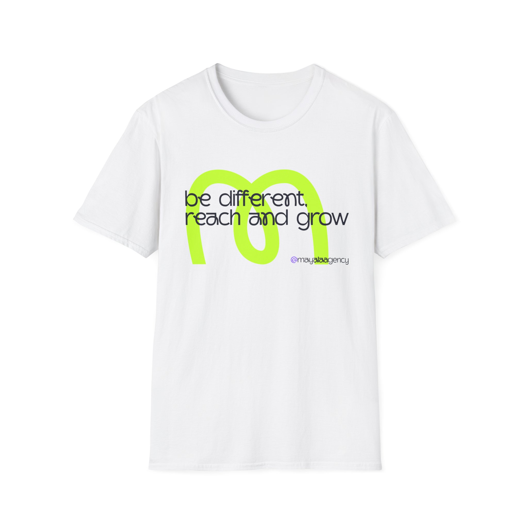 Be Different Reach and Grow Unisex Softstyle T-Shirt – Inspirational Graphic Tee
